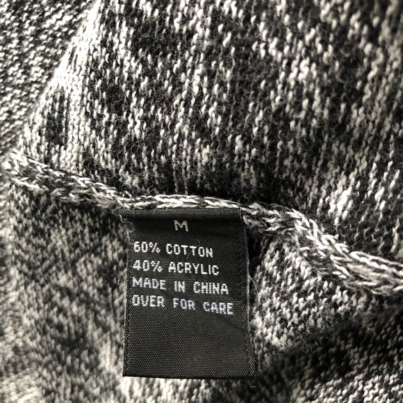 AB Studio Cardigan Women’s Size M Black and Gray Button Tab Detail at Waist - Picture 5 of 5